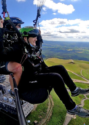 educational paragliding flight