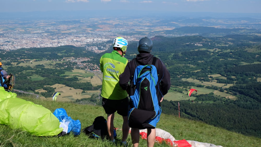 Briefing décollage parapente Puy de Dôme