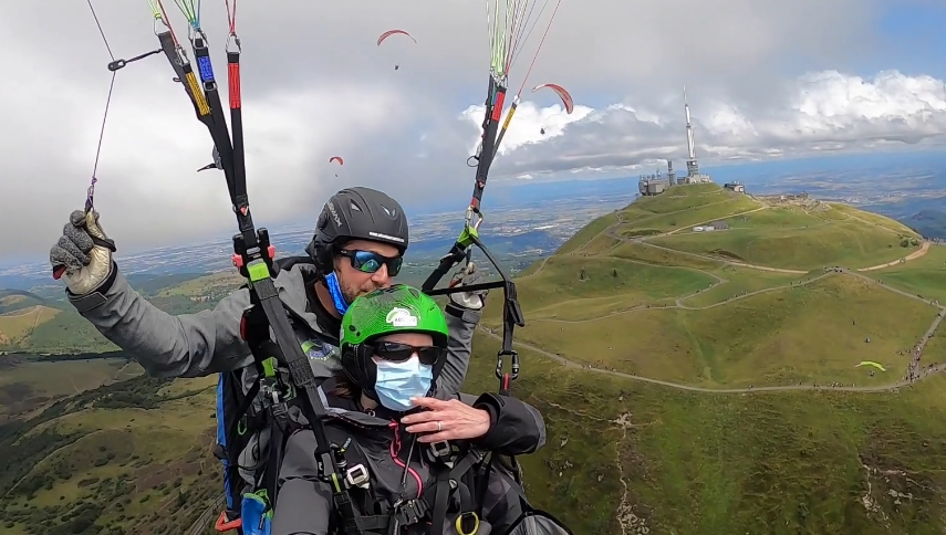 Vol en parapente Puy de Dôme - longue durée