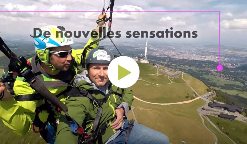 vidéo parapente au Puy de Dôme