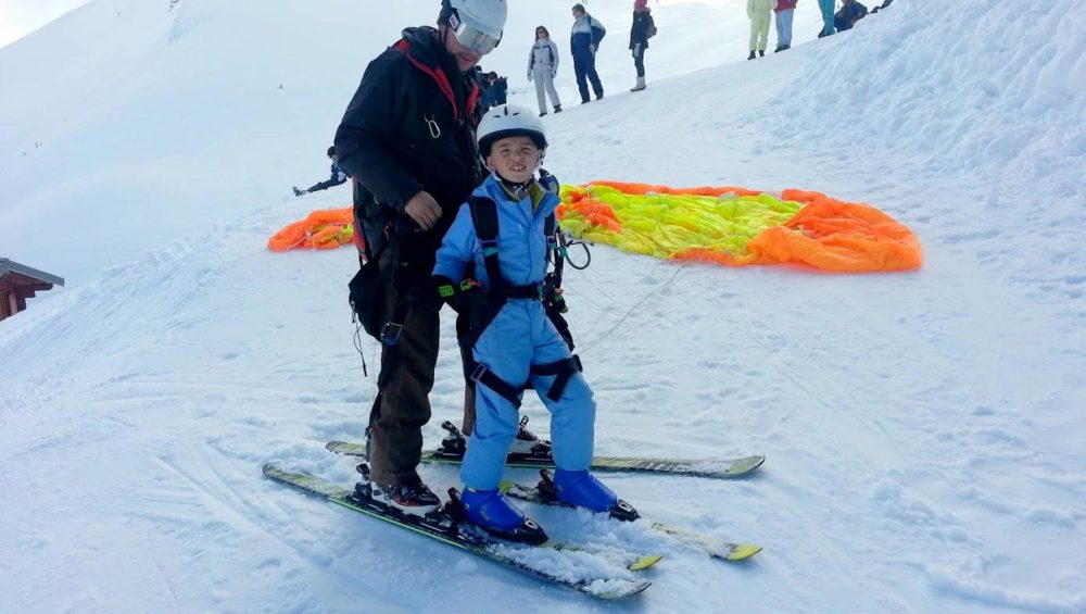 Tandem biplace Ski au Mont Dore