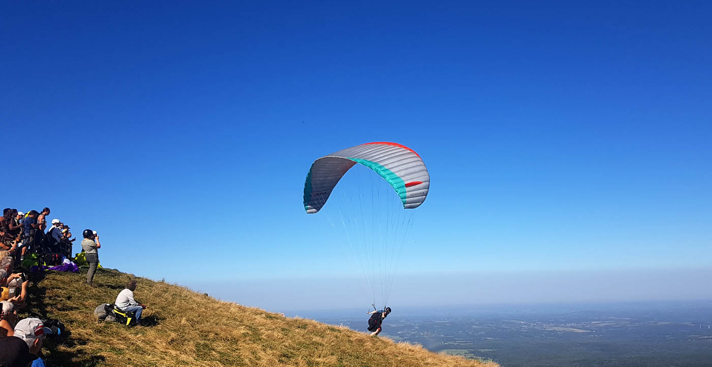 parapente sommet puy de dôme