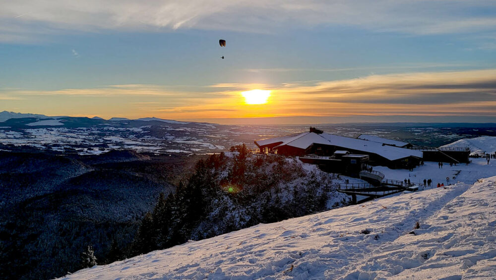 parapente hiver puy de dôme