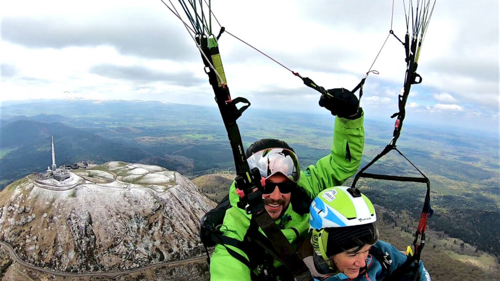 parapente puy de dôme hiver